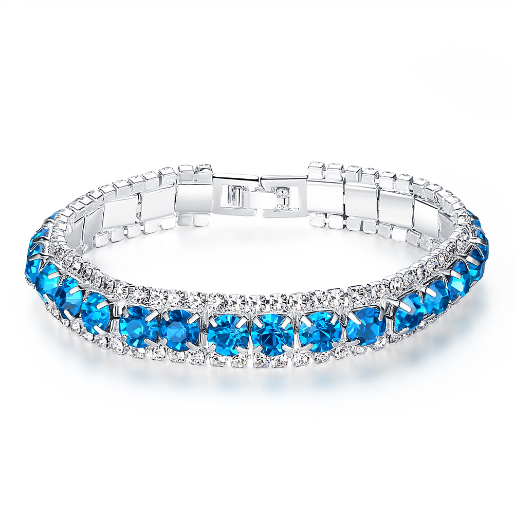 Crystal Rhinestone Tennis Bracelets for Ladies Korean Style Blue Red Green CZ Diamond Chain Bracelet Wrist Jewelry on Sale
Crystal Rhinestone Tennis Bracelets for Ladies Korean Style Blue Red Green CZ Diamond Chain Bracelet Wrist Jewelry on Sale