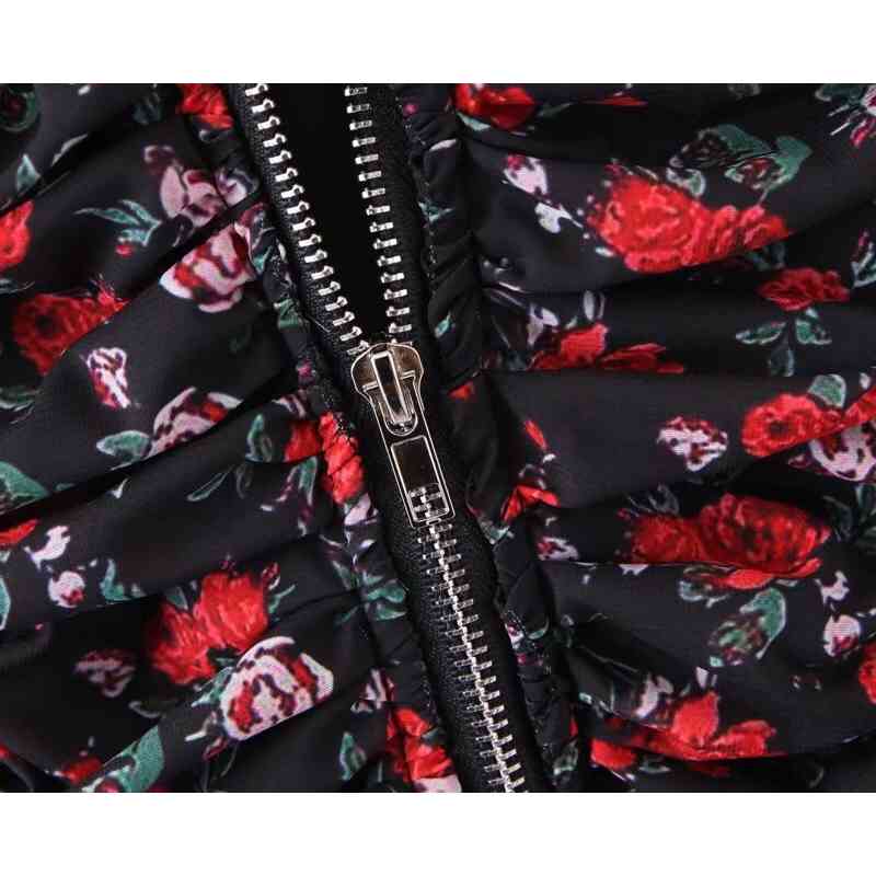 Harajuku Rose Floral Print Black women Camisole Summer Tie Bow Lace-up Bandage Tank Tops Retro Cool Girl Sexy Slim Crop Top Tees 210429
