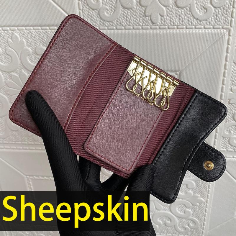 Card Holders Caviar Leather Key Case Female Clamshell Chain Ball Grain Cowhide Male High Quality Designer 21