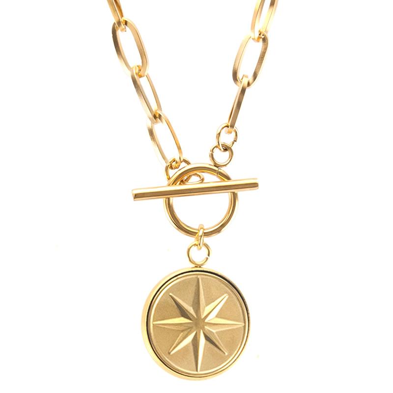 Pendant Necklaces Stainless Steel WOMEN NECKLACE Six-point Star Long CHOKER GOLD COLOR Toggle Collares Boho Jewelry Collier Gift, Silver
Pendant Necklaces Stainless Steel WOMEN NECKLACE Six-point Star Long CHOKER GOLD COLOR Toggle Collares Boho Jewelry Collier Gift, Silver