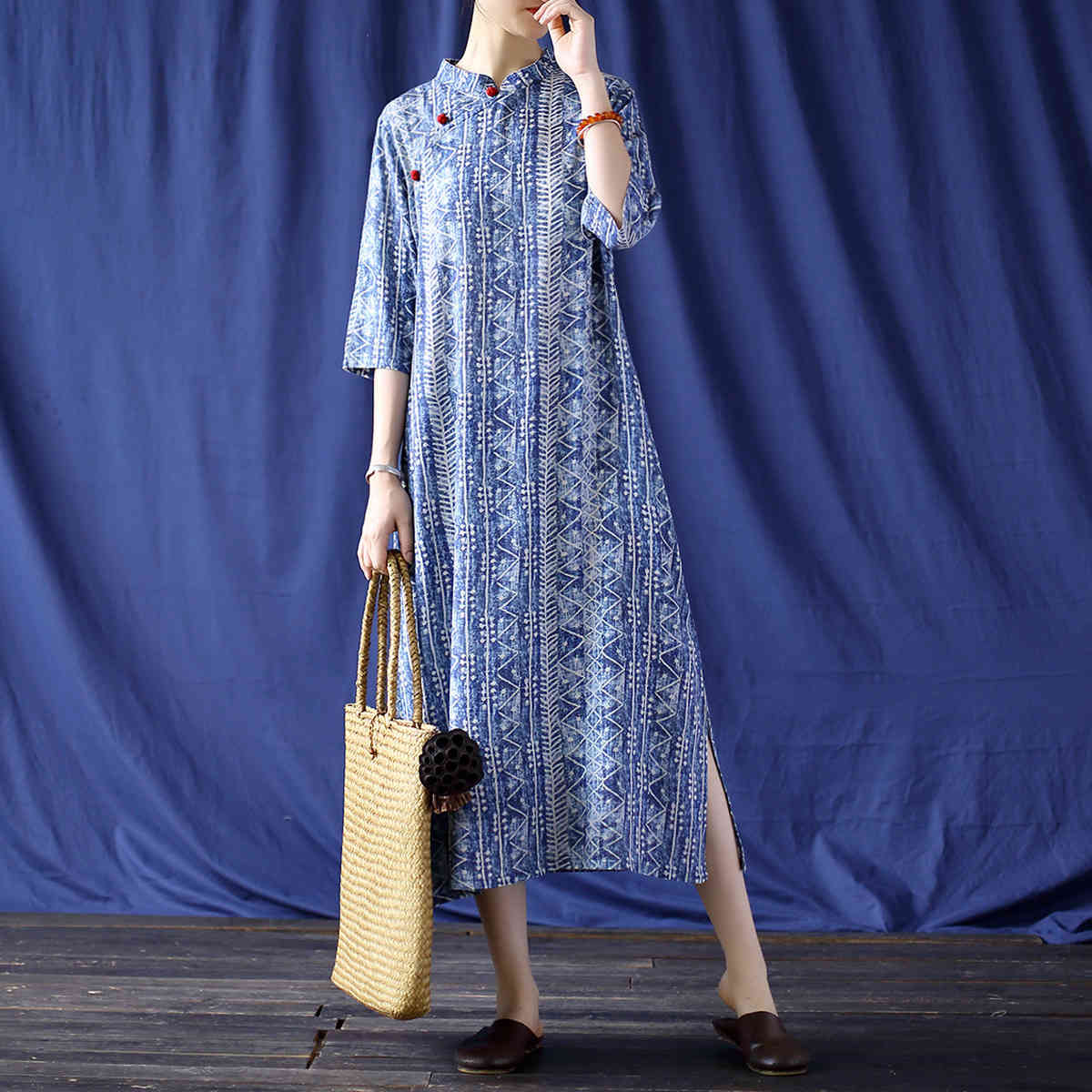 Johnature Chinese Style Dresses For Women Stand Half Sleeve Autumn Print Floral Female Cheongsam A-Line Button Dresses 210521, Multi
Johnature Chinese Style Dresses For Women Stand Half Sleeve Autumn Print Floral Female Cheongsam A-Line Button Dresses 210521, Multi