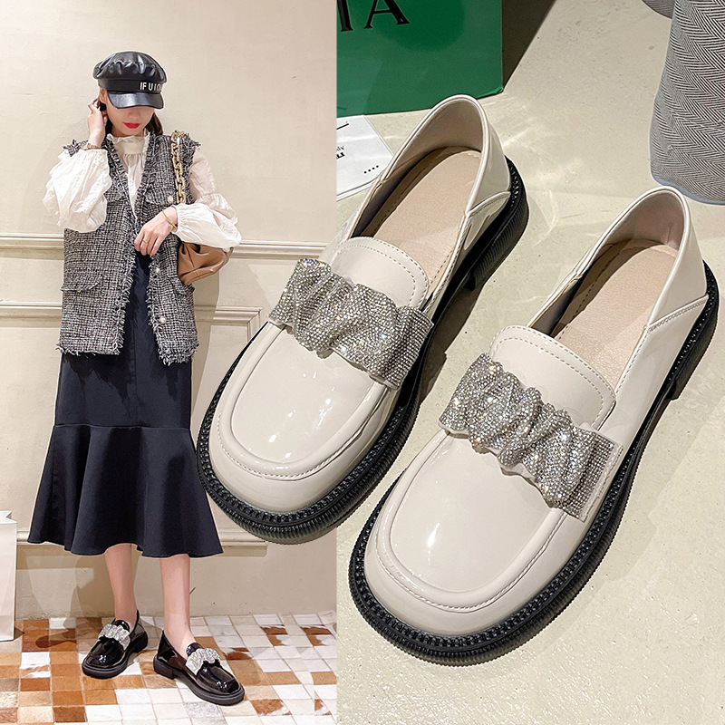 British style leather women's Heighten shoes new round-toe comfortable breathable rhinestone loafer shoes Height Increasing Shoes women sneakers, White
British style leather women's Heighten shoes new round-toe comfortable breathable rhinestone loafer shoes Height Increasing Shoes women sneakers, White