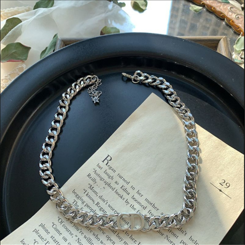 necklace 2021 letter thi chain CD Nelace women's short cool wind exaggerated hip hop trendy clavicle, Silver
necklace 2021 letter thi chain CD Nelace women's short cool wind exaggerated hip hop trendy clavicle, Silver