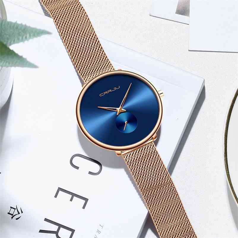 CRRJU 2165 Beautiful Design Watches Women Fashion Casual Steel Mesh Wristwatch Ladies Female Clock Women's Quartz 210608, Rose pink
CRRJU 2165 Beautiful Design Watches Women Fashion Casual Steel Mesh Wristwatch Ladies Female Clock Women's Quartz 210608, Rose pink