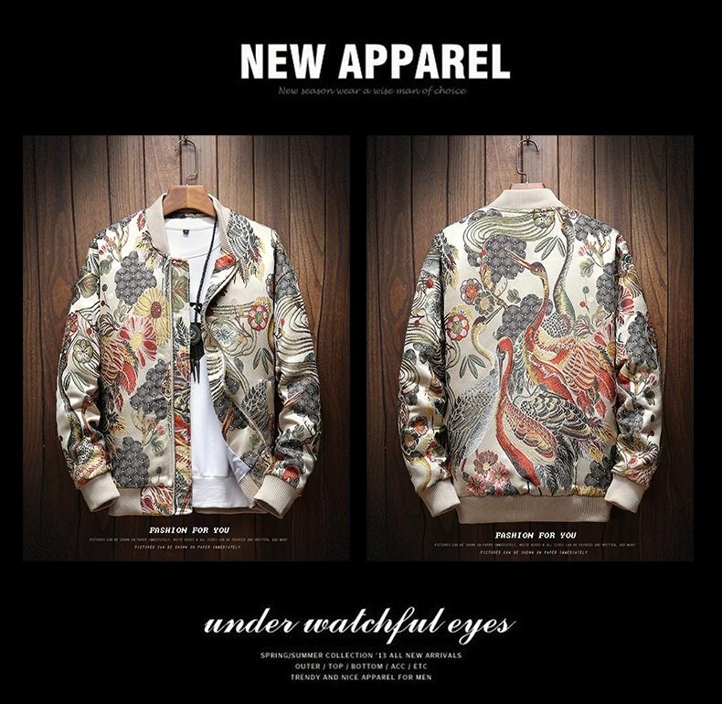 Embroidery Bomber Winter Jacket Men 2021 Japanese Streetwear Jackets For Brand Coat M-5XL Men's