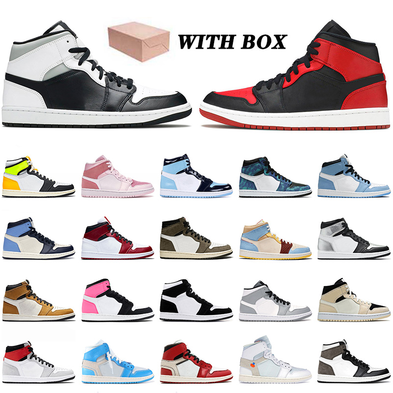 Jumpman 1 1s MID White Shadow Basketball Shoes Rookie of The Year Digitall Pink Black Crismon Tint Fearless Trainers Sneakers 36-46
Jumpman 1 1s MID White Shadow Basketball Shoes Rookie of The Year Digitall Pink Black Crismon Tint Fearless Trainers Sneakers 36-46