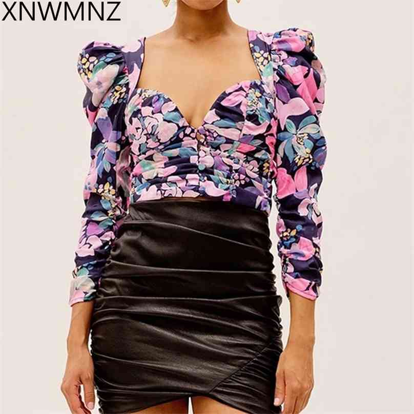 Women's fashion silky floral dot print blouse Female clothing Draped 3/4 Sleeves Shirred Bodice Blouse elegant Top women 210520, Multi
Women's fashion silky floral dot print blouse Female clothing Draped 3/4 Sleeves Shirred Bodice Blouse elegant Top women 210520, Multi