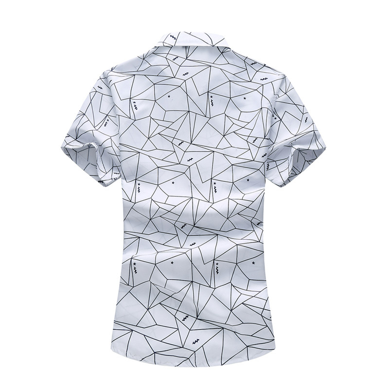 Summer New High Quality Men's Shirts Short Sleeve Printed Casual Slim Fit Social Men Shirt Big Size XXXXL XXXXXL XXXXXXL 7XL 210412