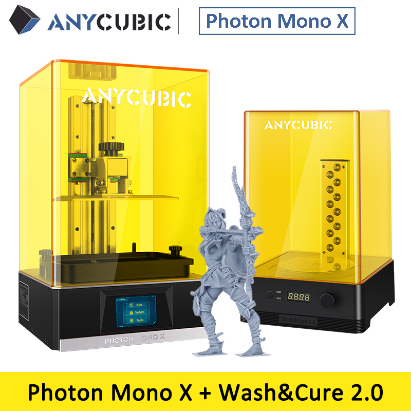 ANYCUBIC Photon Mono X UV Resin Printer 8.9 inch 4K Monochrome LCD 8x Anti-aliasing APP Remote Control SLA 3d Printer impresora
ANYCUBIC Photon Mono X UV Resin Printer 8.9 inch 4K Monochrome LCD 8x Anti-aliasing APP Remote Control SLA 3d Printer impresora