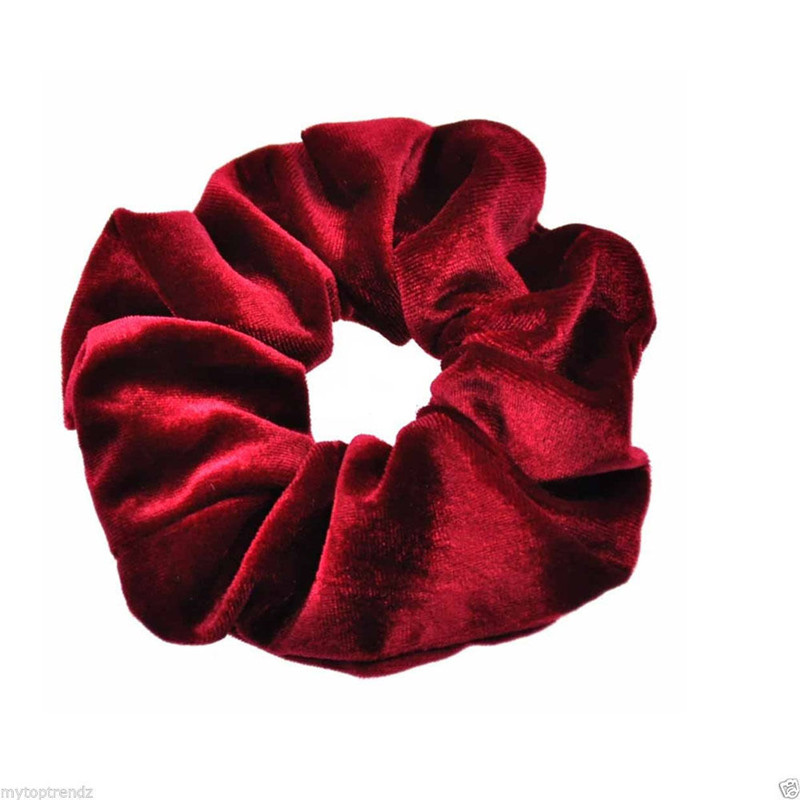 Mutil Color Velvet Scrunchies Elastic Hair Band for Women Girls Ponytail Holder for Thick Hair Rope Ties Jewelry Wholesale