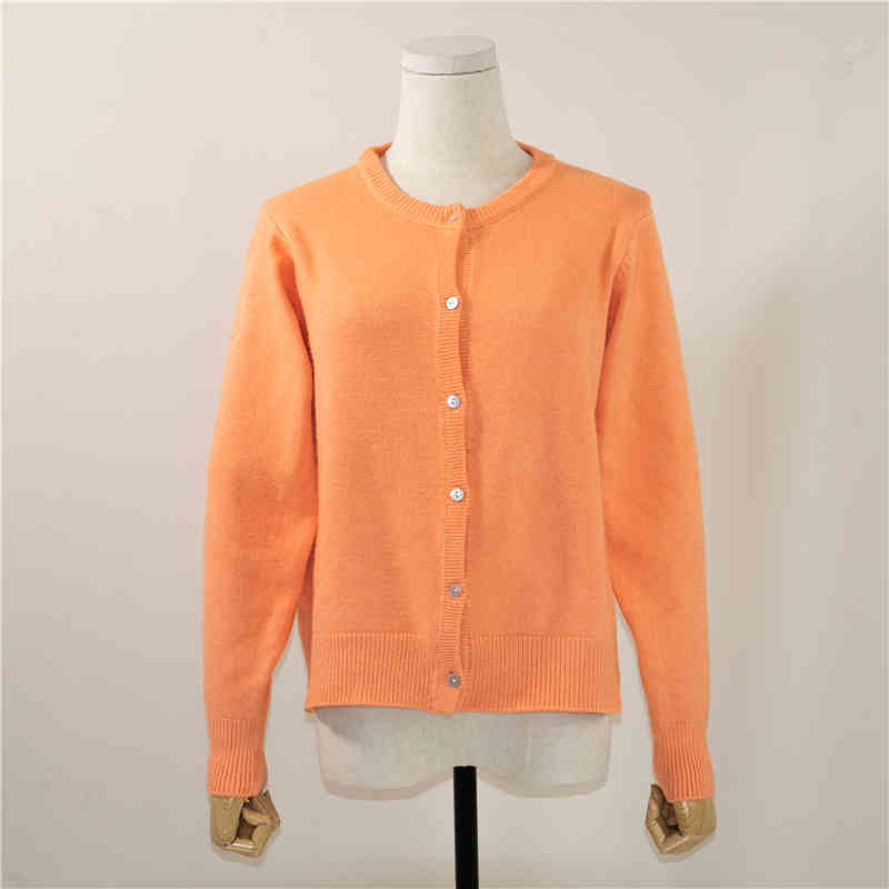 Single-breasted Sweaters Autumn Knitwear Tops Women OL Long Sleeve Loose Knitted Cardigan Sweater Coat 6 Colors 210421