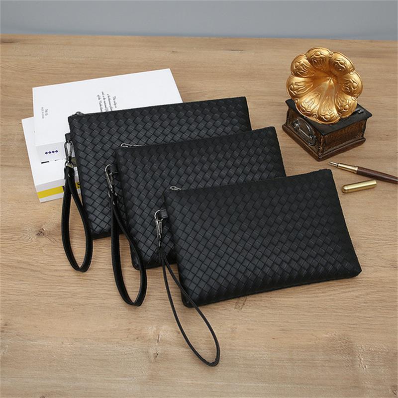Fashion Men's Woven Handbag Large Capacity Wallet Soft PU Moneybag Envelope Bag For Men Trend Business Leisure
Fashion Men's Woven Handbag Large Capacity Wallet Soft PU Moneybag Envelope Bag For Men Trend Business Leisure