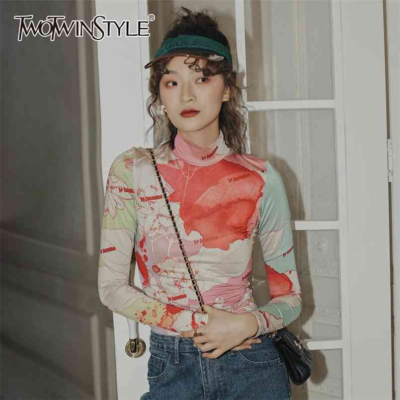 TWOWINSYLE Vintage Hit Color Shirt For Female urtleneck Long Sleeve Casual Slim Shirts Fashionable Clothing 210524, As picture
TWOWINSYLE Vintage Hit Color Shirt For Female urtleneck Long Sleeve Casual Slim Shirts Fashionable Clothing 210524, As picture