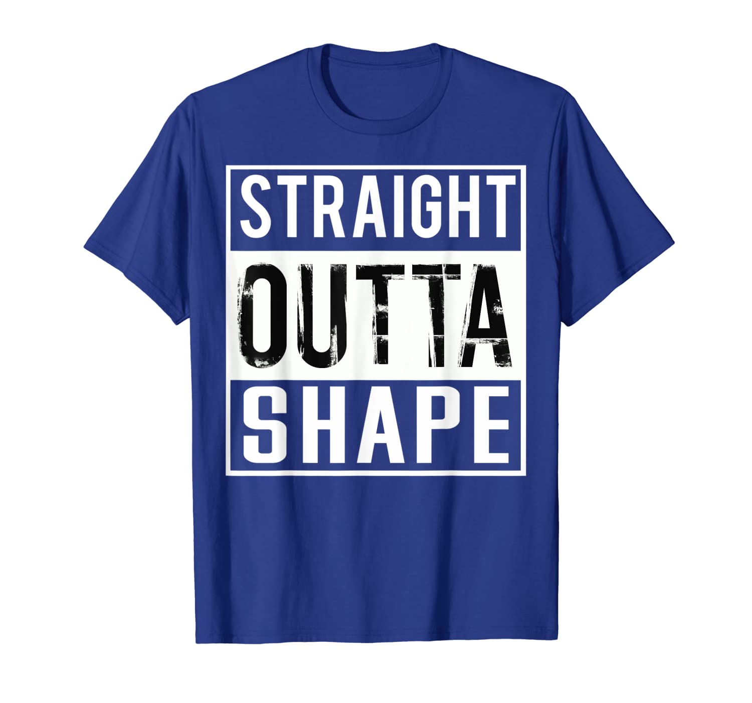 straight outta shape shirt workout funny t-shirt, White;black 
straight outta shape shirt workout funny t-shirt, White;black