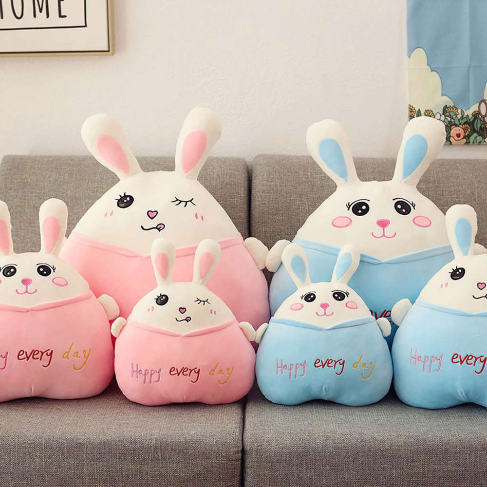 Plush toys cute happy rabbit doll dolls car furniture accessories pillow for children's girlfriends, Blue
Plush toys cute happy rabbit doll dolls car furniture accessories pillow for children's girlfriends, Blue