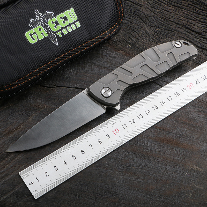 Green thorns F95 fold knife, k110/d2 blade TC4 titanium flat handle outdoor camping pocket fruit knife EDC tooll
Green thorns F95 fold knife, k110/d2 blade TC4 titanium flat handle outdoor camping pocket fruit knife EDC tooll