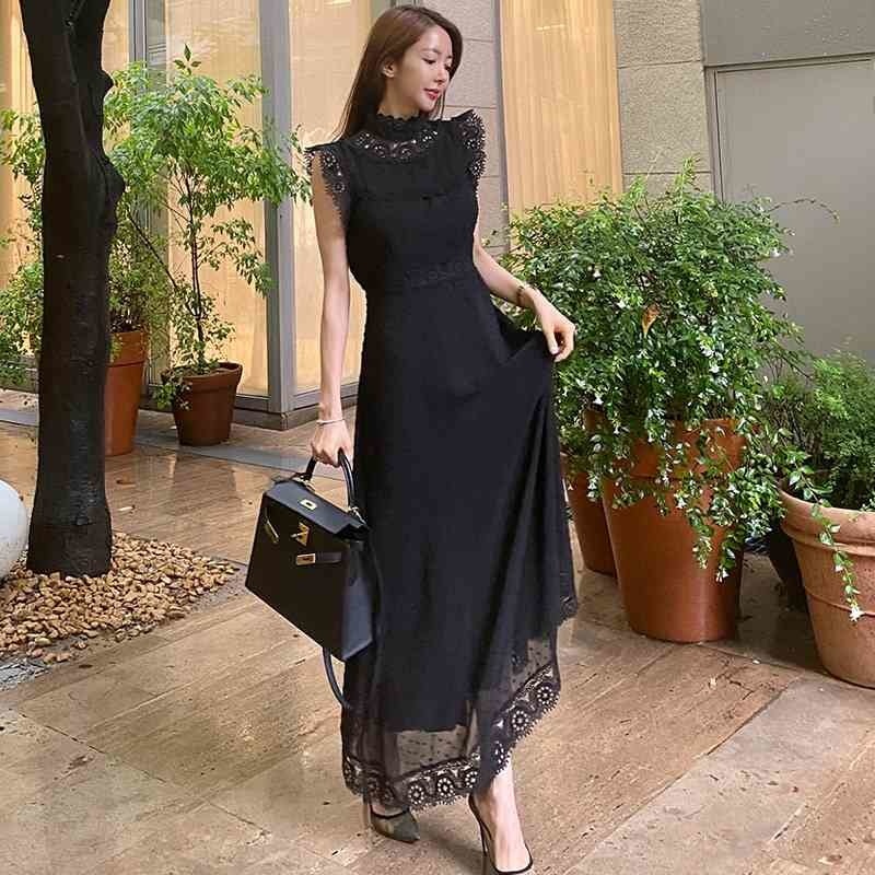 Summer Elegant Ladies Crochet Lace Patchwork Long Maxi Dress Vestidos Party Robe Flying Sleeve Sexy Black es 210525
Summer Elegant Ladies Crochet Lace Patchwork Long Maxi Dress Vestidos Party Robe Flying Sleeve Sexy Black es 210525