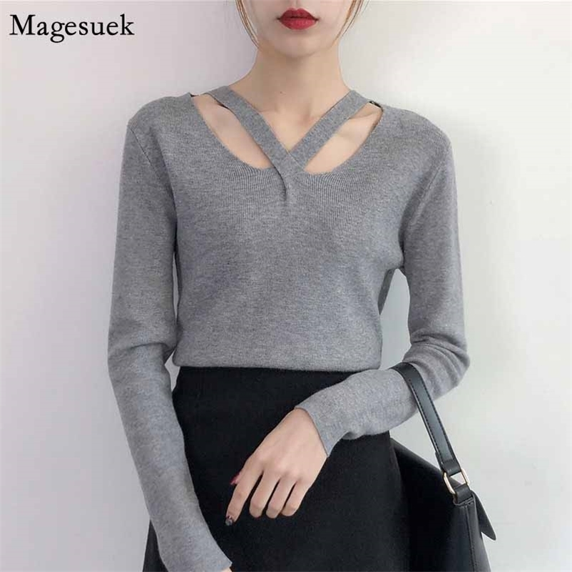 Autumn Winter Female Sweaters Casual Solid Long Sleeve tops Korean Slim White Yellow Black Grey Women Sweater 5046 210518
Autumn Winter Female Sweaters Casual Solid Long Sleeve tops Korean Slim White Yellow Black Grey Women Sweater 5046 210518