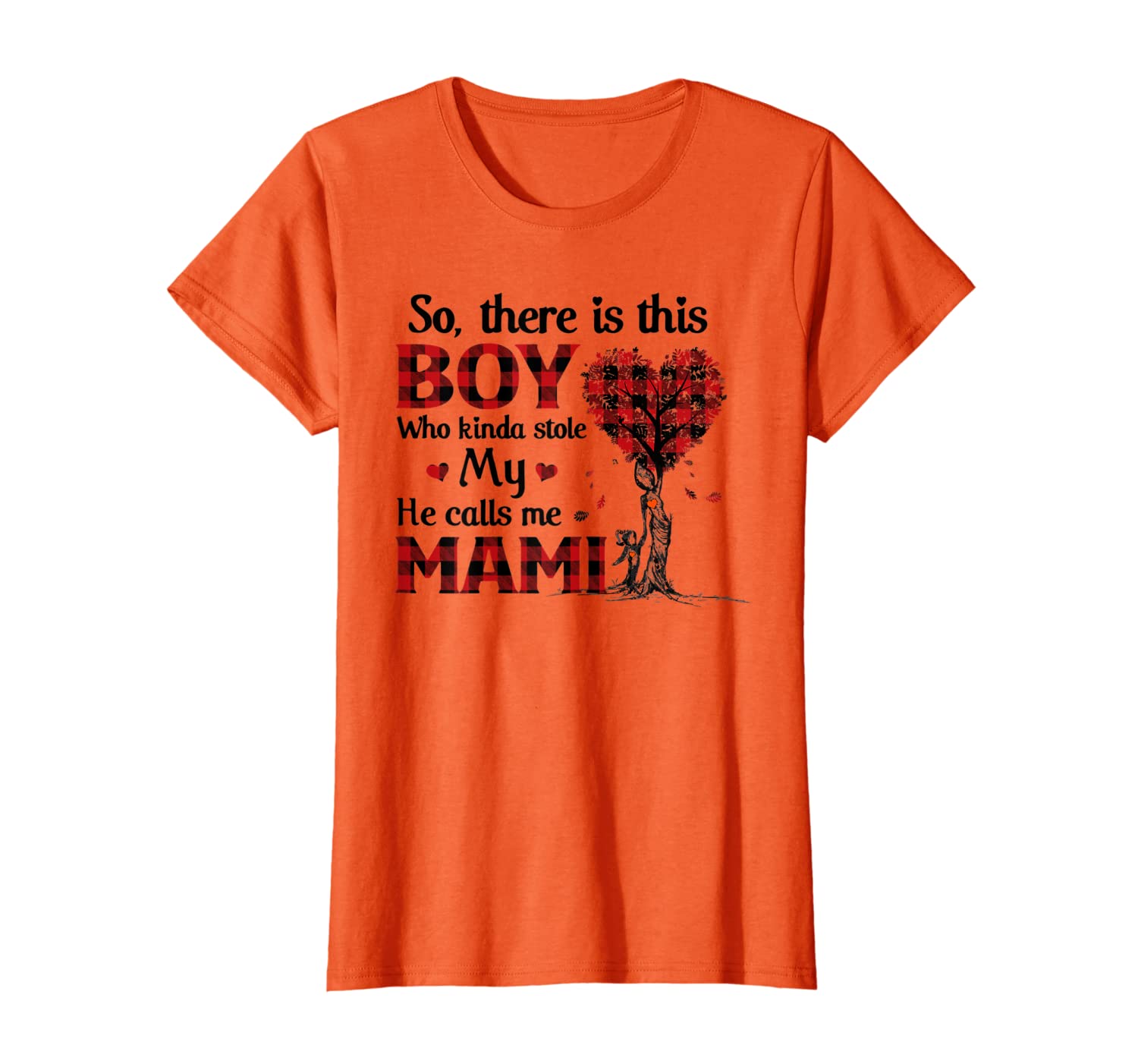 Womens There's This Boy He Kinda Stole My Heart He Calls Me Mami T-Shirt, White;black
Womens There's This Boy He Kinda Stole My Heart He Calls Me Mami T-Shirt, White;black