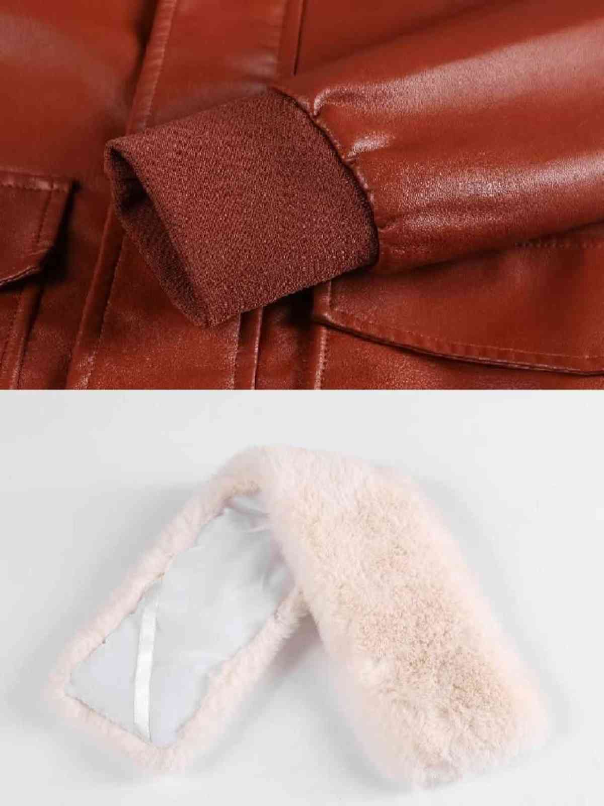 Leather Jacket Men Fashion Motorcycle Biker PU Jackets Male Stand Collar Detachable Faux Fur Windproof Warm Coats Outwear 211110