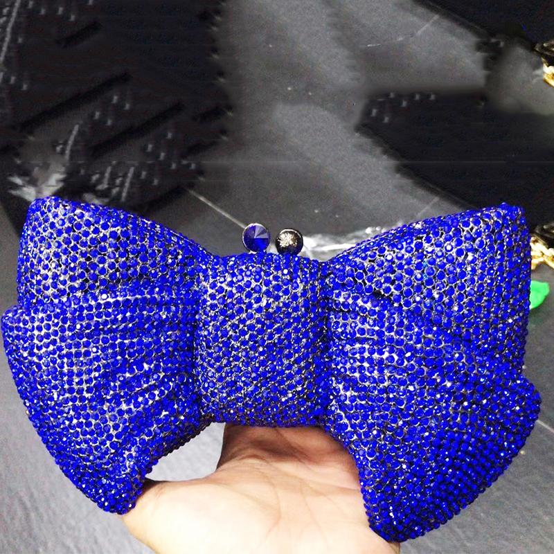 Evening Bags Luxury Blue Diamond Clutches High-End Female Crystal Handbags Women Designer Bow Shape Prom Dinner Clutch, Silver
Evening Bags Luxury Blue Diamond Clutches High-End Female Crystal Handbags Women Designer Bow Shape Prom Dinner Clutch, Silver
