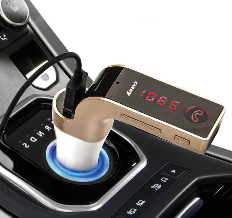 G7 Car Adapter FM Transmitters Bluetooth Hands Radio Adapters USB Output Charger with Retail Box