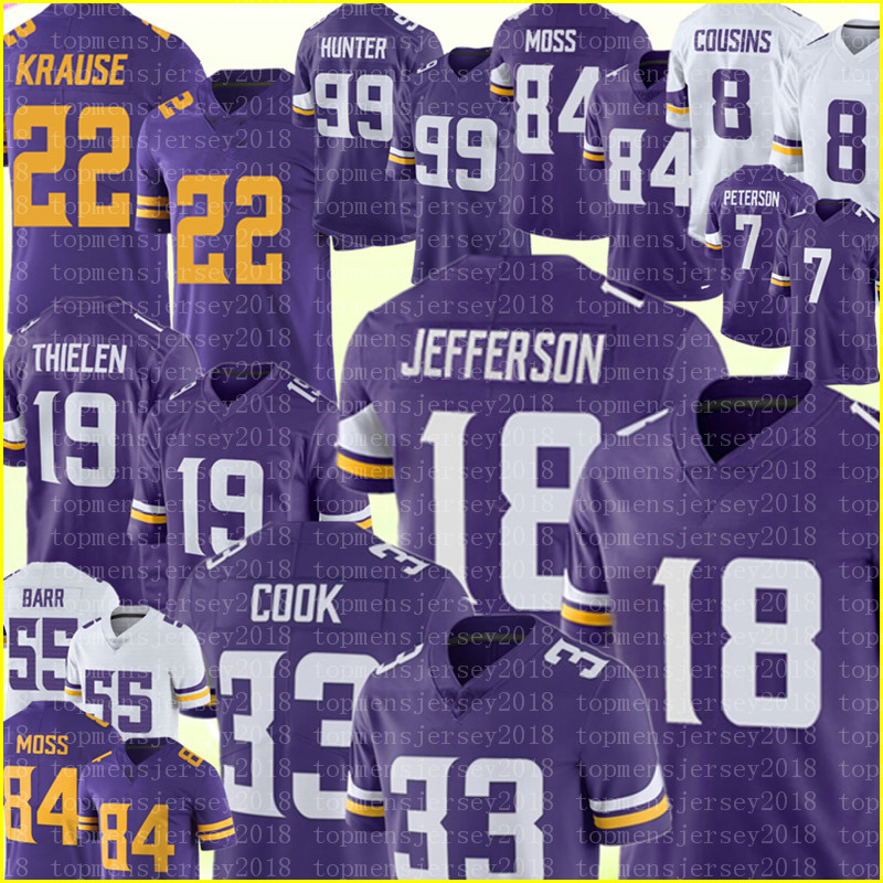 18 Justin Jefferson Jersey 33 Dalvin Cook 22 Harrison Smith 19 Adam Thielen Football Jerseys Danielle Hunter Kirk Cousins Randy Moss Anthony Barr Xavier Rhodes, Men {s-xxxl}
18 Justin Jefferson Jersey 33 Dalvin Cook 22 Harrison Smith 19 Adam Thielen Football Jerseys Danielle Hunter Kirk Cousins Randy Moss Anthony Barr Xavier Rhodes, Men {s-xxxl}