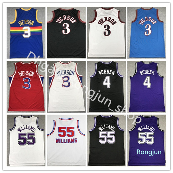 Mitchell and Ness Basketball Allen Iverson Jersey 3 Jason Williams 55 Chris Webber 4 Michael Mike Bibby 10 Stephen Curry 30 Vintage Top Quality
Mitchell and Ness Basketball Allen Iverson Jersey 3 Jason Williams 55 Chris Webber 4 Michael Mike Bibby 10 Stephen Curry 30 Vintage Top Quality