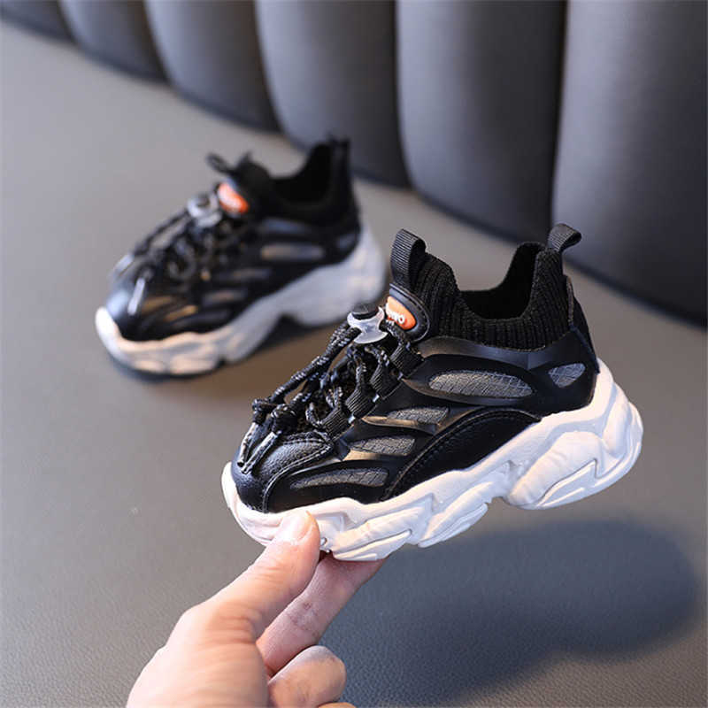 2021 New Kids Shoes Mesh Breathable Toddler Boys Girls Sport Shoes Outdoor Tennis Slip-on Fashion Children Sneakers 21-30 Y0809