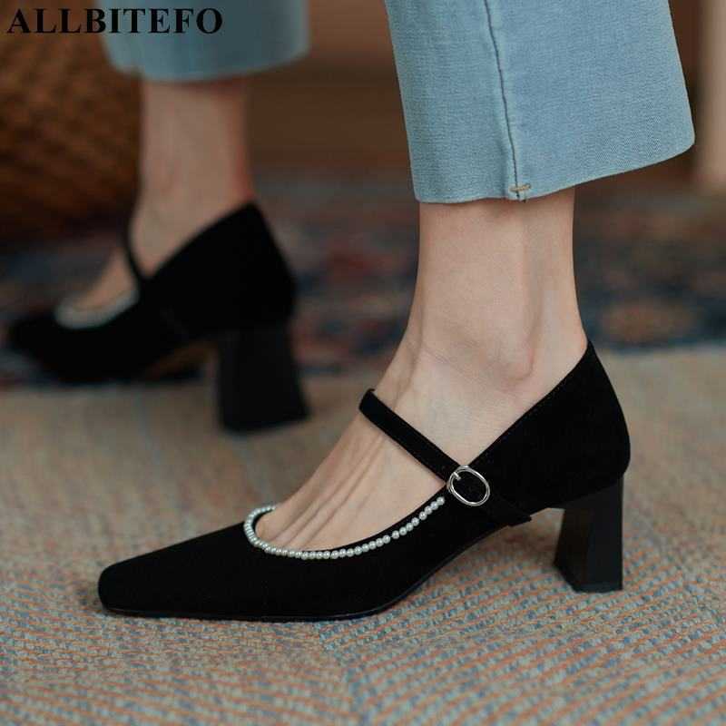 ALLBITEFO sweet Beaded genuine leather brand high heel shoes ankle buckle thick heels wedding women shoes women heels shoes 210611, As picture
ALLBITEFO sweet Beaded genuine leather brand high heel shoes ankle buckle thick heels wedding women shoes women heels shoes 210611, As picture