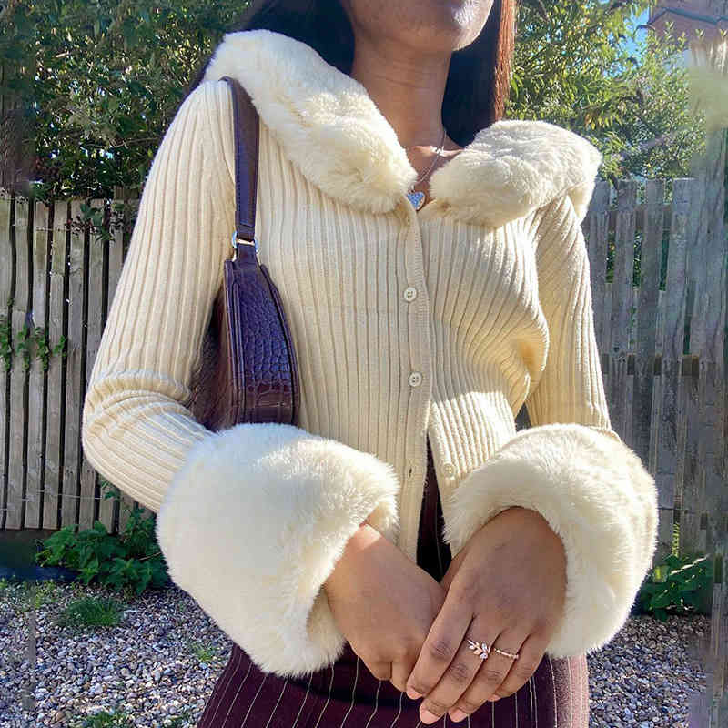 Knitted Cardigans Sweater Women Long Sleeve Hairy Winter Slim Tops Casual Cotton Streetwear Sweater Buttons Soft Chic Jumpers 210521, Khaki
Knitted Cardigans Sweater Women Long Sleeve Hairy Winter Slim Tops Casual Cotton Streetwear Sweater Buttons Soft Chic Jumpers 210521, Khaki