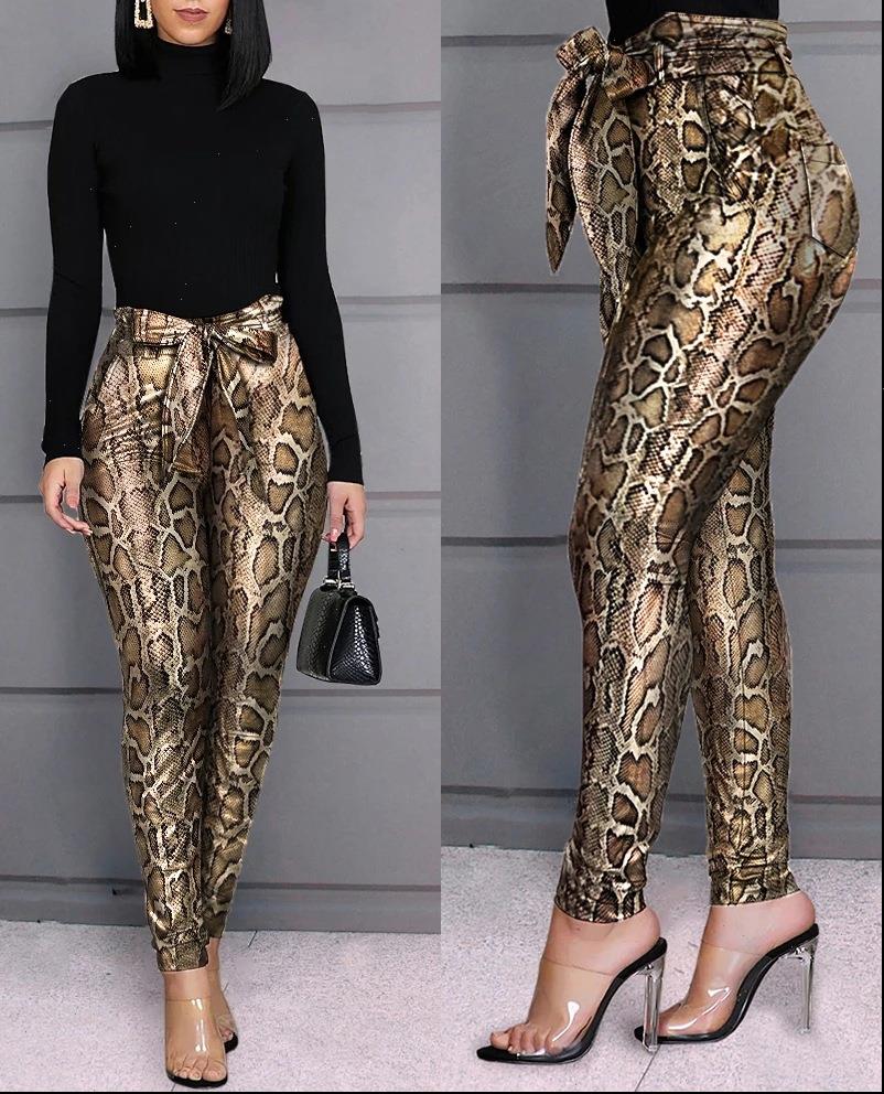 snakeskin print high waist women pant bow tied casual pants skinny pencil drop good quality, Black;white
snakeskin print high waist women pant bow tied casual pants skinny pencil drop good quality, Black;white
