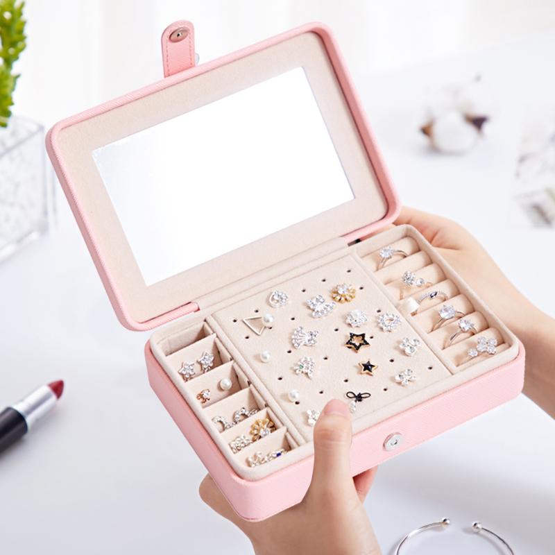Jewelry Pouches, Bags Square Shaped Box Earrings Rings Organizer With Mirror Portable Travel Necklace Studs Multi-function Storage Case#38
Jewelry Pouches, Bags Square Shaped Box Earrings Rings Organizer With Mirror Portable Travel Necklace Studs Multi-function Storage Case#38