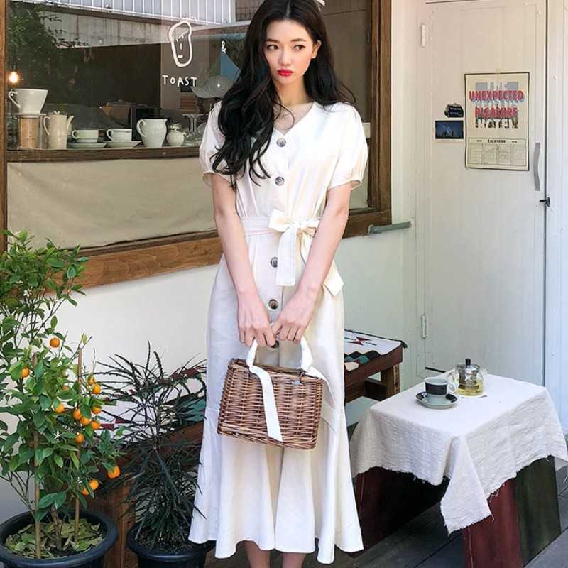 Elegant Dress Long Woman Cute Short Sleeve Korean Japan Style Clothes Date Wear Temperament Lady Ruffles Button Shirt 210526, Picture color
Elegant Dress Long Woman Cute Short Sleeve Korean Japan Style Clothes Date Wear Temperament Lady Ruffles Button Shirt 210526, Picture color