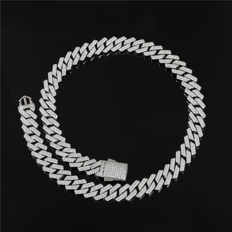 Chains Hip Hop 14 MM 2 Row Iced Out Cubic Zirconia Spring Clasp Cuban Chain Necklaces Men White Gold Plated Jewelry, Silver
Chains Hip Hop 14 MM 2 Row Iced Out Cubic Zirconia Spring Clasp Cuban Chain Necklaces Men White Gold Plated Jewelry, Silver