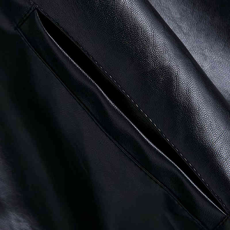 Fashion Black Color PU Leather Coat Women Turn Down Collar Zipper High Street Jacket Long Sleeve Ladies Tops Chaqueta Mujer 210515