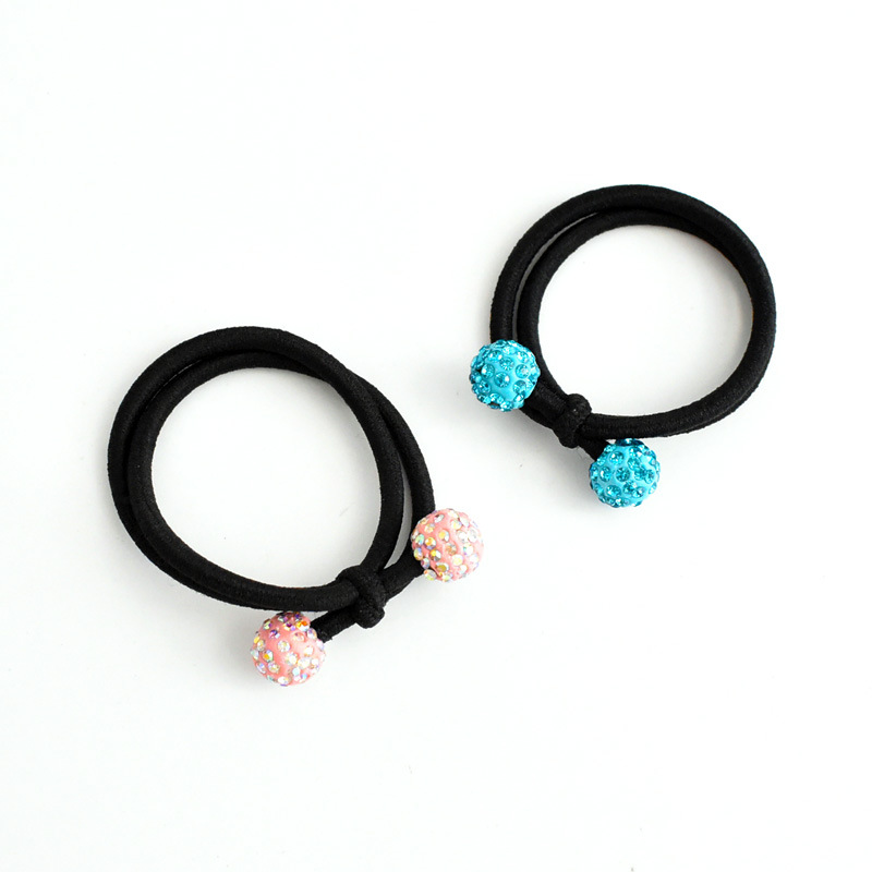 Korea Ball Girl Hair Ropes Crystal Pearl Elastic Rubber Band for Kids Woman Hairs Ties Accessories 0362