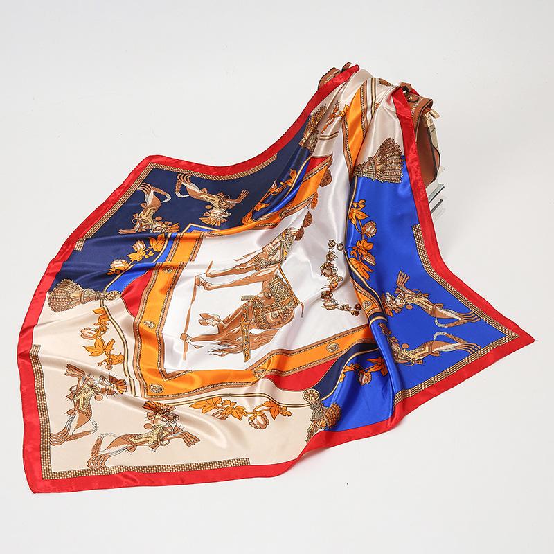 Scarves Luxury War Horse Tassel Printing Silk Scarf 100% Satin Ladies Fashion Big Square With Headscarf Gift
Scarves Luxury War Horse Tassel Printing Silk Scarf 100% Satin Ladies Fashion Big Square With Headscarf Gift