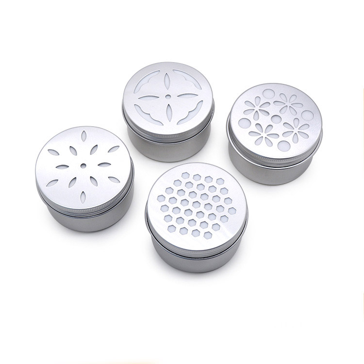2.6oz 80ml Cosmetic Aluminum tins box empty tin cans hollow out hole cover lids for air freshener
2.6oz 80ml Cosmetic Aluminum tins box empty tin cans hollow out hole cover lids for air freshener