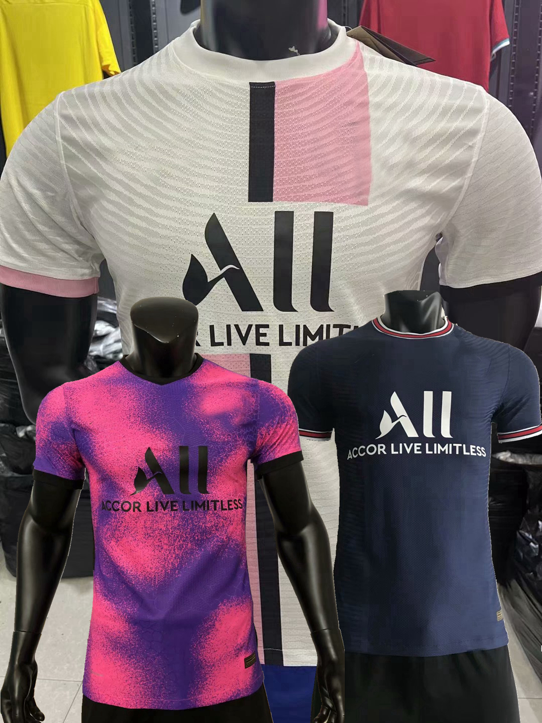 2021 2022 SERGIO RAMOS Player version soccer jersey VERRATTI ANDER HERRERA DI MARÍA GANA KIMPEMBE MBAPPE Wijnaldum PAREDES HAKIMI KEAN Paris football shirt, Pink player version+patch
2021 2022 SERGIO RAMOS Player version soccer jersey VERRATTI ANDER HERRERA DI MARÍA GANA KIMPEMBE MBAPPE Wijnaldum PAREDES HAKIMI KEAN Paris football shirt, Pink player version+patch