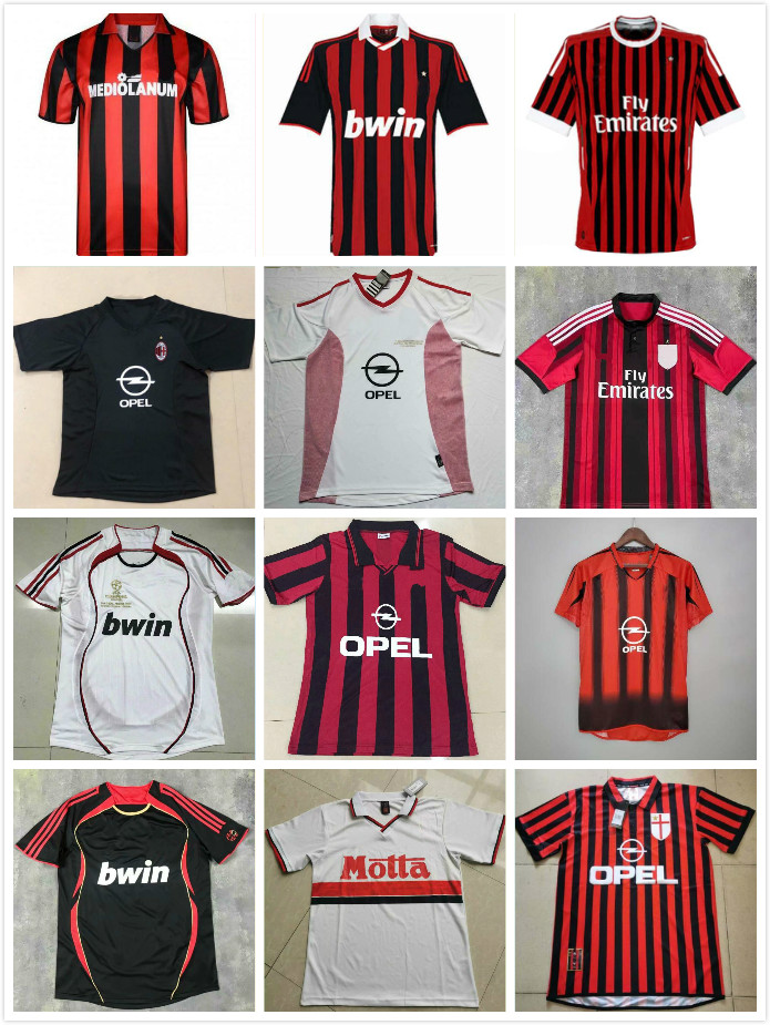 Retro shirts home 96 97 99 Gullit SOCCER JERSEY 02 03 04 05 Maldini Van Basten football RONALDO KAKA Inzaghi AC 06 07 MILAN 09 10 Rivaldo SHEVCHENKO Baresi Nesta Seedorf
Retro shirts home 96 97 99 Gullit SOCCER JERSEY 02 03 04 05 Maldini Van Basten football RONALDO KAKA Inzaghi AC 06 07 MILAN 09 10 Rivaldo SHEVCHENKO Baresi Nesta Seedorf