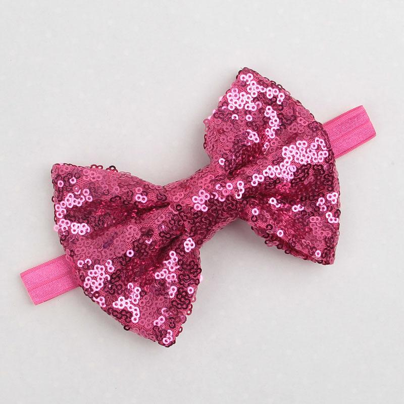 2022 new Children Girls Headbands Shinning Big sequins Bow Kids Baby Handmade Hairands Hair Accessories Prince Headdress Photo Props