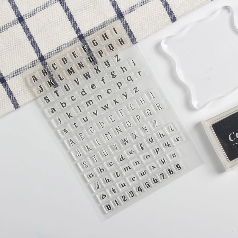 Transparent Silicone Stamp DIY Scrapbooking English Alphabet Series Clear Stamp Seal Photo Album Decor