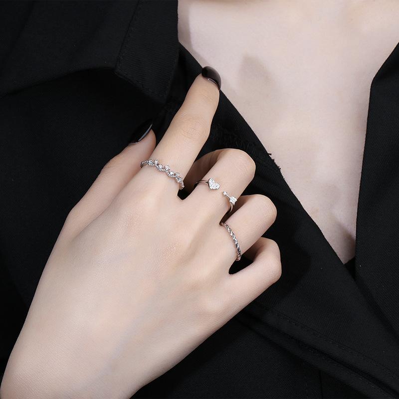 Woman Fashion Jewelry Ins Style High Quality Double Couples Rings Size Adjustable Open Ring Charms Arrow Of Love Romance Wedding
Woman Fashion Jewelry Ins Style High Quality Double Couples Rings Size Adjustable Open Ring Charms Arrow Of Love Romance Wedding