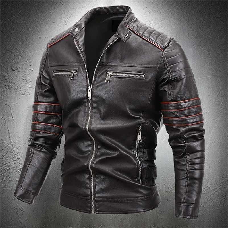 Motorcycle Jacket Men Stand Collar Slim Fit Leather Jacket Biker Mens Vintage Style Streetwear Leather Coat Men Clothing 211110, Brown
Motorcycle Jacket Men Stand Collar Slim Fit Leather Jacket Biker Mens Vintage Style Streetwear Leather Coat Men Clothing 211110, Brown