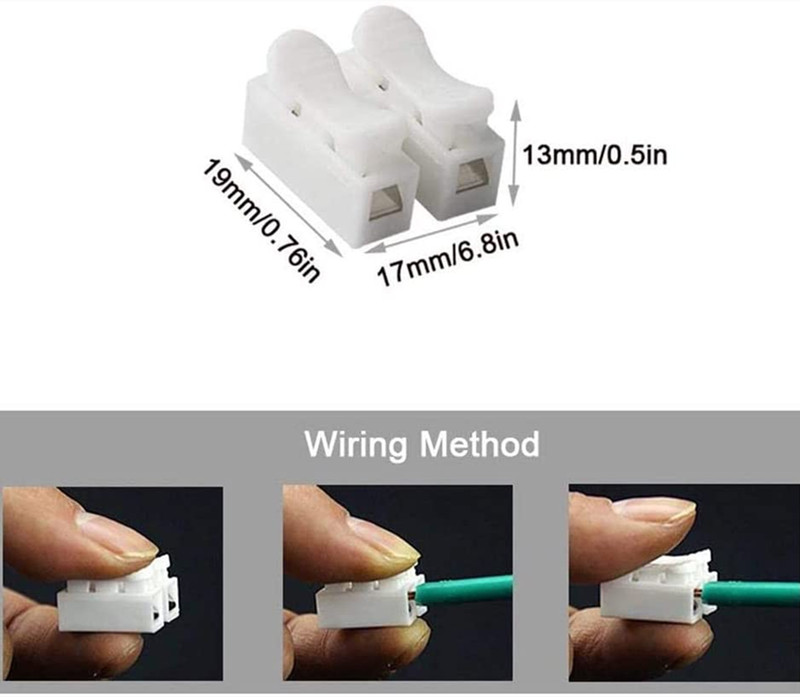 100PCS/Lot Electrical Cable Connectors Lighting Accessories CH-1/2/3 Quick Wire Connector 12 position Terminals Block Connection