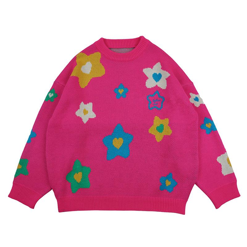 Men's Sweaters Korean Flower Men Jacquard Autumn Women Fashion Knit Pullover Sweater Harajuku Vibe Oversize Casual Hombre Clothes, White;black
Men's Sweaters Korean Flower Men Jacquard Autumn Women Fashion Knit Pullover Sweater Harajuku Vibe Oversize Casual Hombre Clothes, White;black