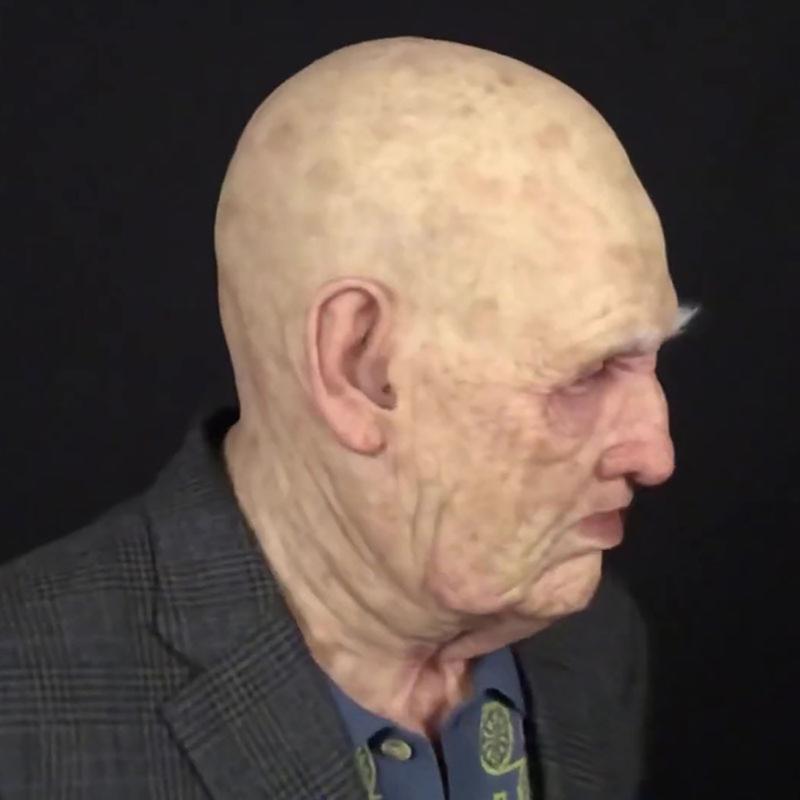 Party Masks Funny Halloween Scary Horror Elder Latex Full Head Mask Supersoft Old Man Cosplay Prop Dressup April Fool039s Day 3281536