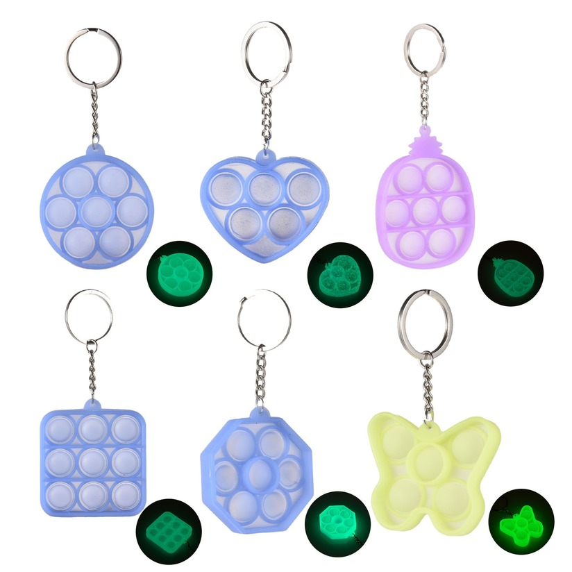 Popular Fidget Toys Glow In The Dark Stress Relief Toy Bubble Sensory Fidget Toys Keychain Toys Small Gift For Kids DHL Shipping
Popular Fidget Toys Glow In The Dark Stress Relief Toy Bubble Sensory Fidget Toys Keychain Toys Small Gift For Kids DHL Shipping