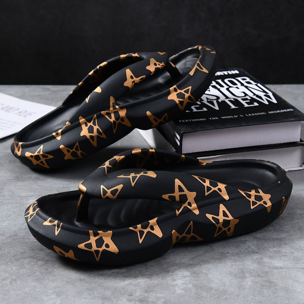 Summer Lovers Slippers Men Outdoor Leisure EVA Soft Bottom Fashion Personality Comfortable Non-Slip Sandals Large 39-45